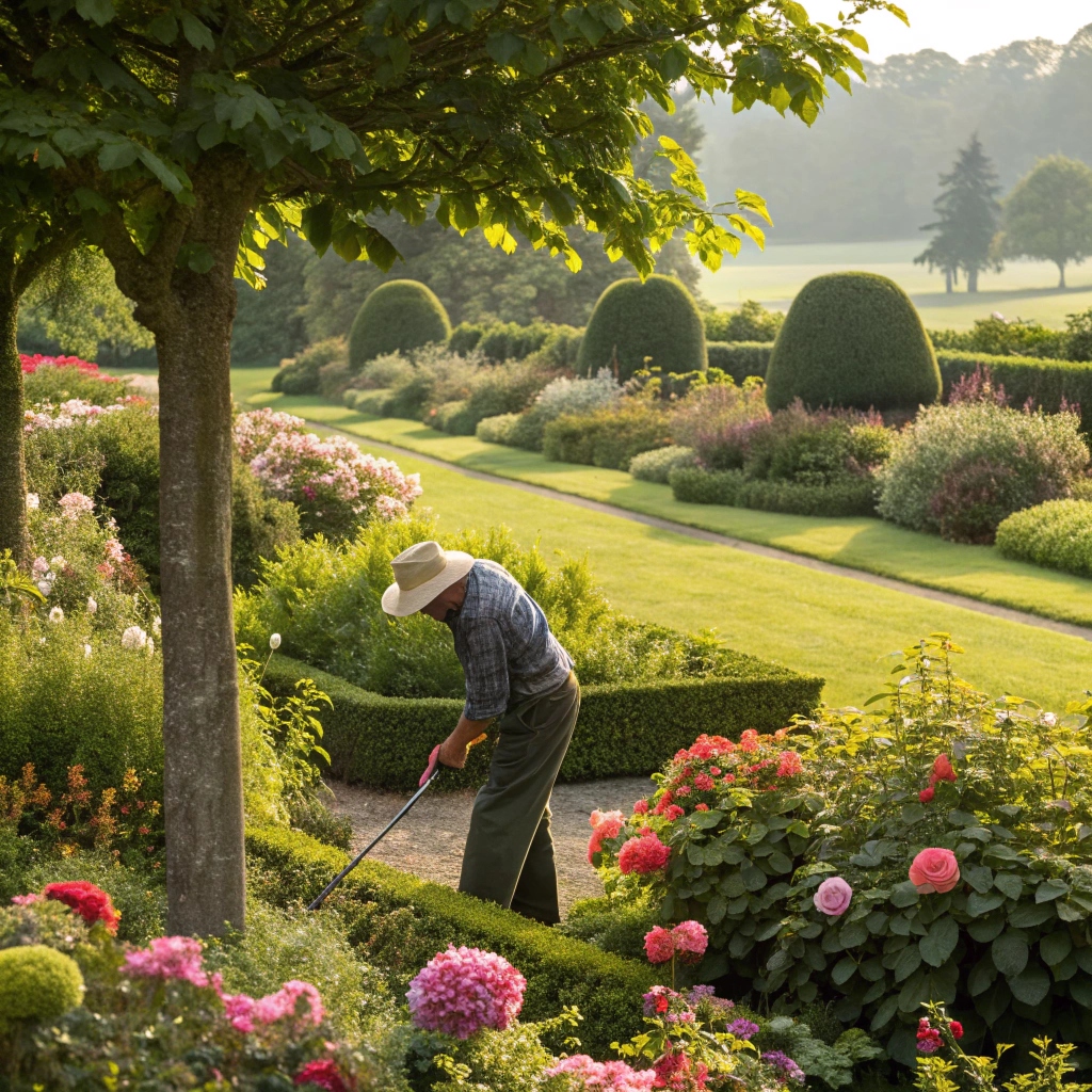 Well-maintained garden
